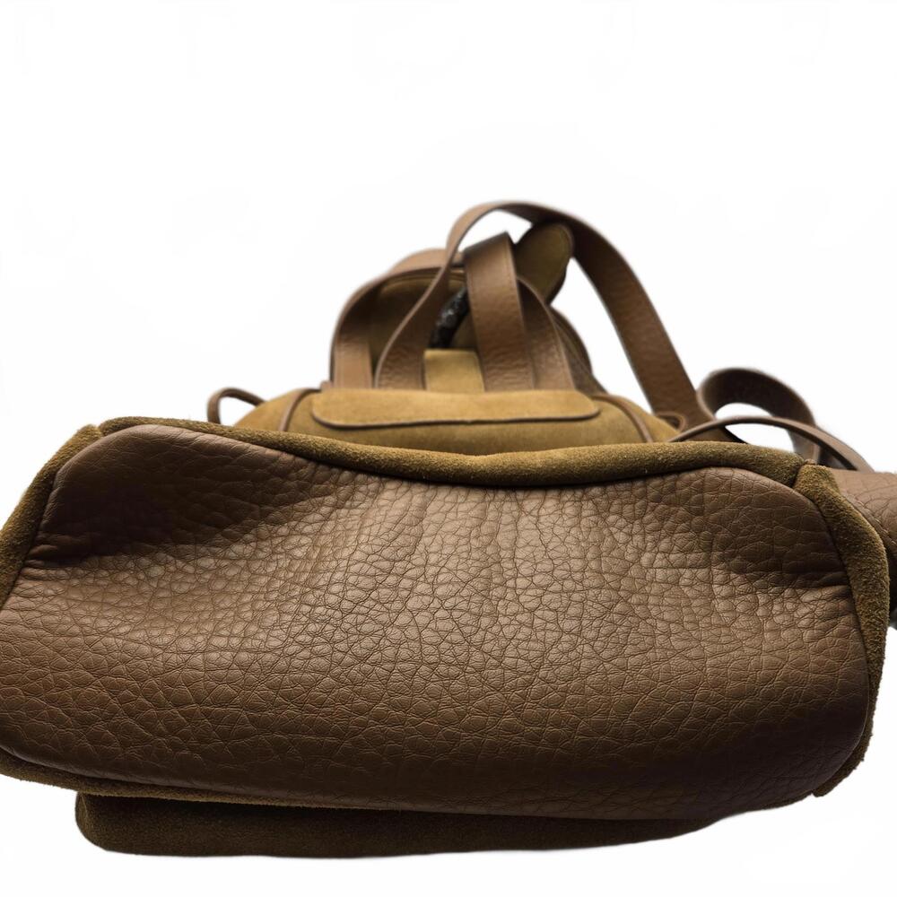 DSI America Backpack Style Suede Leather Purse with Western Buckle Detail - Picture 6 of 9